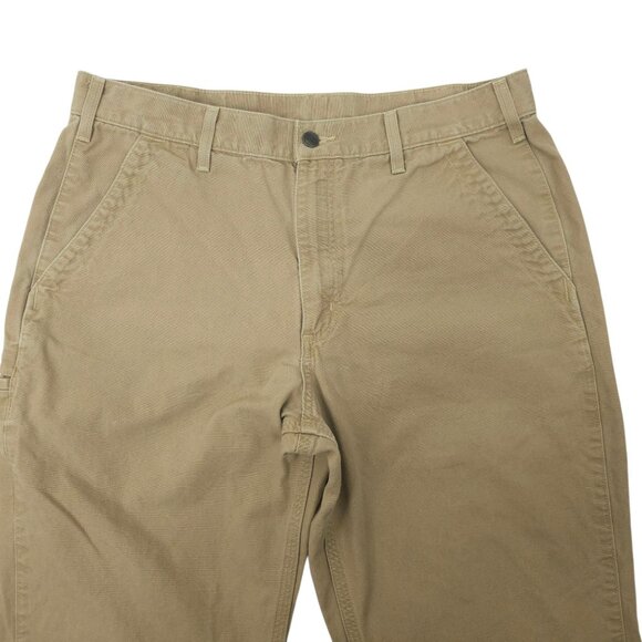 Carhartt Relaxed Fit Pant Mens 36x32 READ B299 Canvas Khaki Straight Leg - Picture 9 of 15
